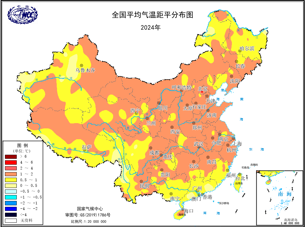 2024年全国平均气温再创新高